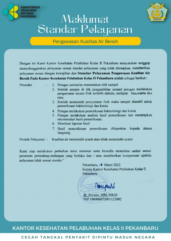 Pemeriksaan  Kualitas Air Bersih