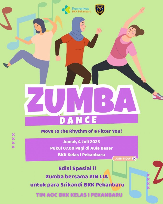 Semangat Pagi ! Zumba BKK Kelas I Pekanbaru Bangkitkan Energi Positif