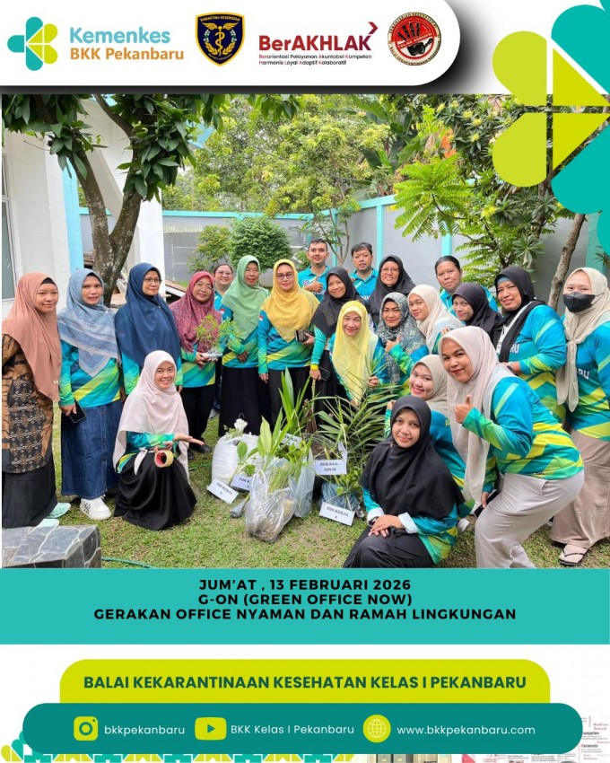 Rangkaian kegiatan Bulan K3 Nasional di Balai Kekarantinaan Kesehatan Kelas I Pekanbaru telah dijalankan dengan baik dan penuh semangat kolaborasi.