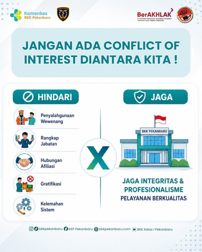 JANGAN ADA CoI DI ANTARA KITA!